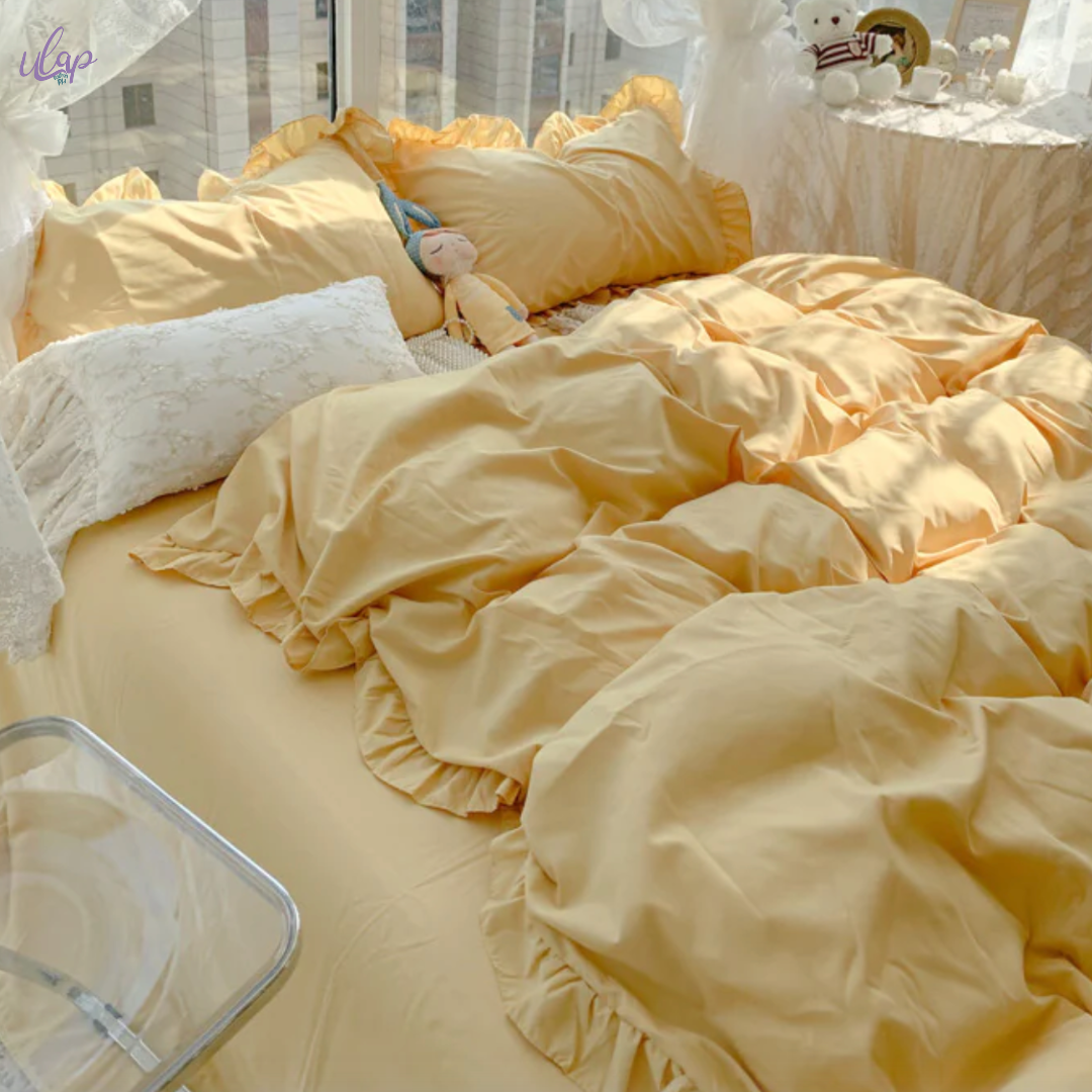 Ruffle Bedsheet 3 in 1 Set